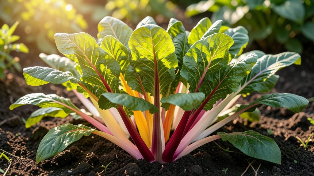 Swiss Chard With Rainbow Stems