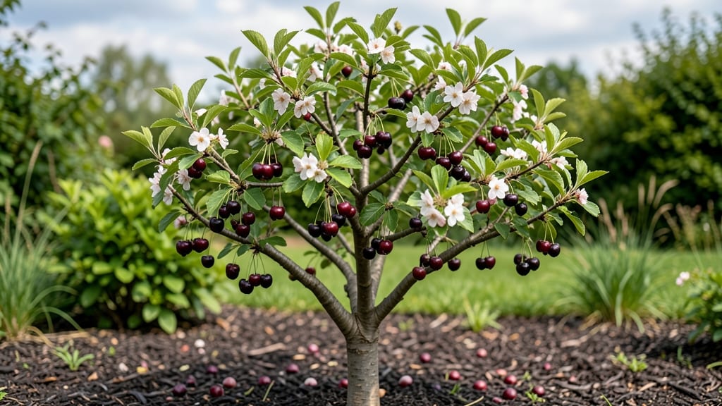 Small Cherry-Like Fruit Tree: Pruning for Year-Round Blooms and Fruit