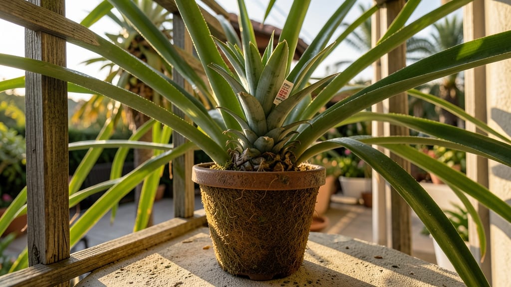Pineapple in Peat Moss Pots