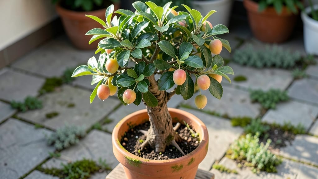 Plum 'Santa Rosa' Dwarf Tree