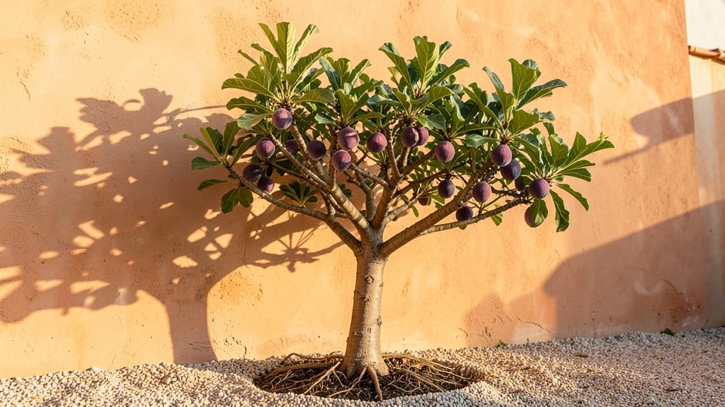 Dwarf Fig Tree on Espalier